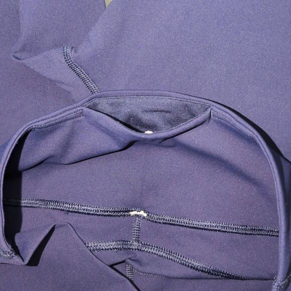 Lululemon Revitalize Crop Navy Blue Mesh Panels High Waist Yoga Leggings 8 - Picture 6 of 9